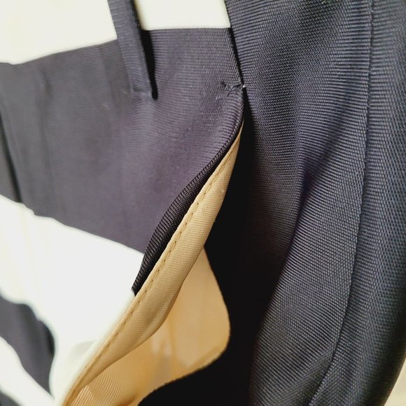Luisa Cerano Navy and Off-White Striped Palazzo Pants  US 6 - Picture 8 of 13